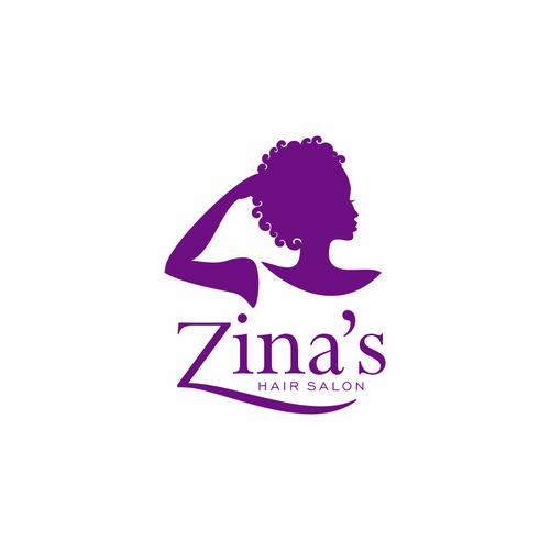 Showcase African Heritage and Glamour for Zina's Hair Salon Logo Design by Ok Lis