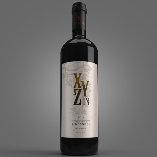 Gothic Old Vine Zinfandel Wine Label Design by sougatacreative