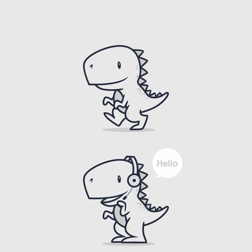 cute t rex drawing