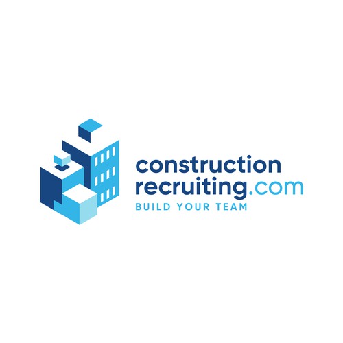 constructionrecruiting.com logo to appeal to construction companies who need to find great talent Design by Lyna™