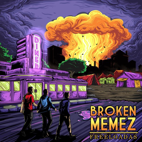 Diseño de The Decay of America Except it's Hilarious and Aesthetic. (Broken Memes Album Cover) de TSpoon_D