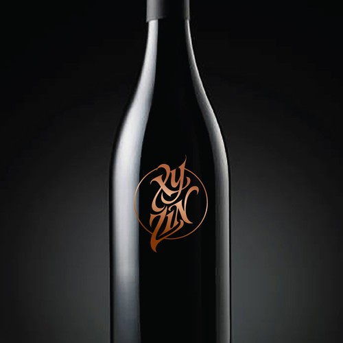 Diseño de Gothic Old Vine Zinfandel Wine Label de gcsgcs