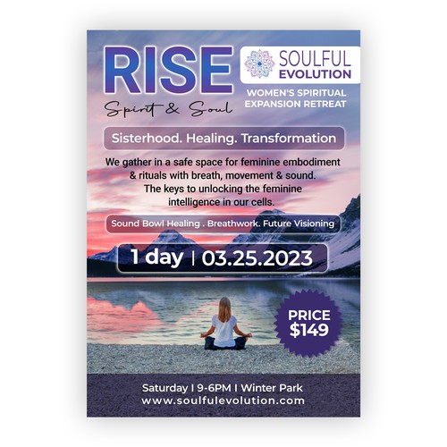Spiritual Retreat Flyer Design by The Cloud Digital