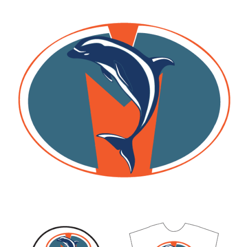 99designs community contest: Help the Miami Dolphins NFL team re-design its logo! Design by LizGarr