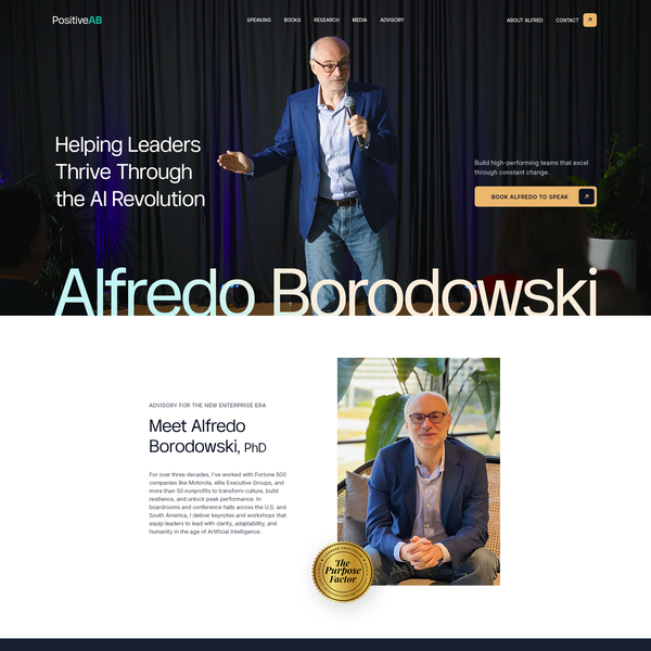 Elegant, Clean, Premium Homepage for a World-Class Leadership Consultant