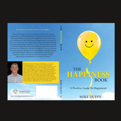 Create a book cover for The Happiness Book: A Positive Guide To Happiness! Design by freshvision