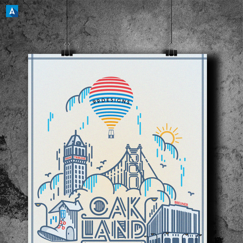 Community Contest: Create a great poster for 99designs' new Oakland office (MULTIPLE WINNERS!) Réalisé par Ayush J.