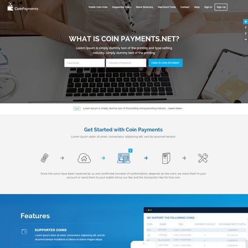 Coinpayments.net Bootstrap 3-Compatible Deisgn Contest Design by KashiArts