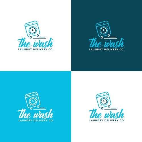 Design a modern logo for laundry delivery service. Design by saki-lapuff