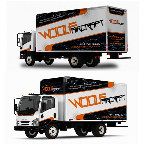 Design our box truck wrap! Design by Konstantin Graphics