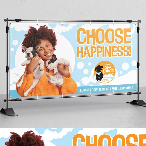 Choose Happiness Banner Design Ontwerp door FlipVinoya