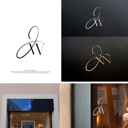 JW Script Logo Diseño de pixeldesign999