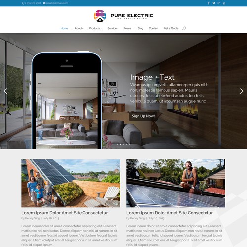 Design di Pure Electric - the power to be free -  Theme our website di chrislacsamana