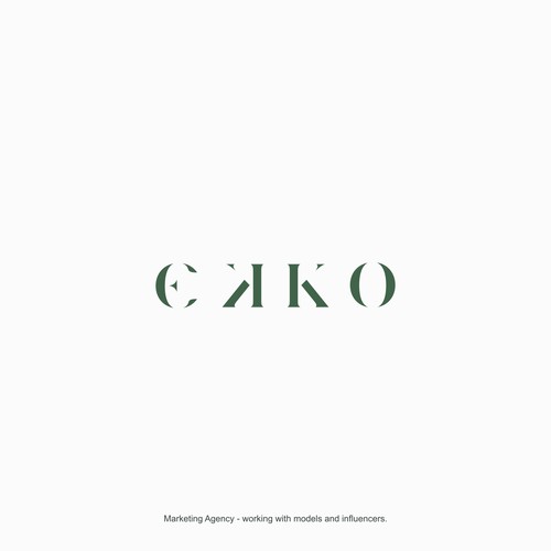 SIMPLE LOGO - ekko Letters then dm after Design by 3PM