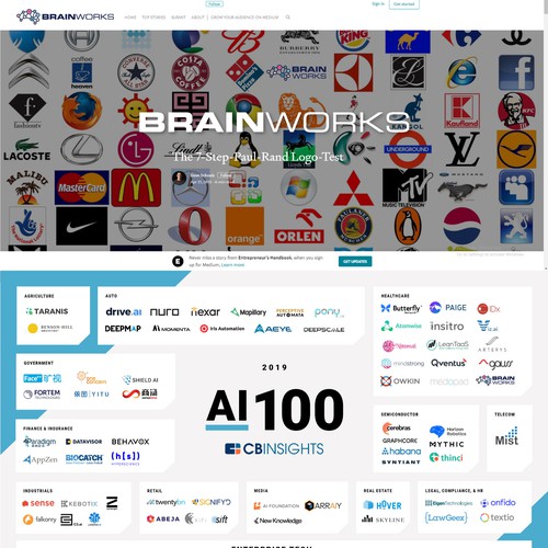 Design a logo for BrainWorks - a new AI company! Design by Ezra Design™