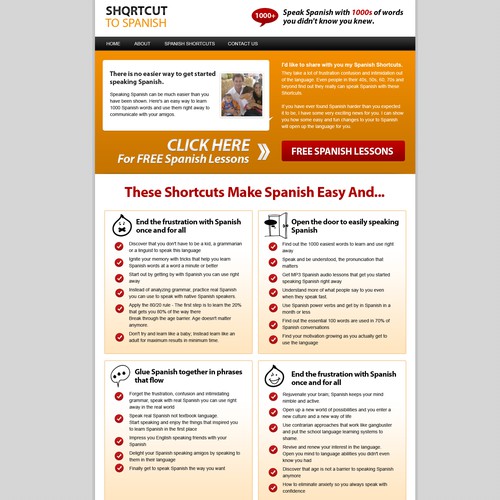 Create the next website design for Shortcut to Spanish Ontwerp door Anutik