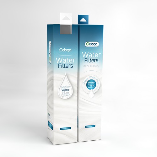 Looking for modern & luxurious redesign of water filter packaging Design by Mahmoud Shahin