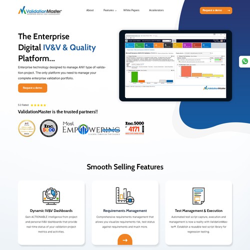ValidationMaster Digital IV&V Website Re-Design Project Design by Udaan Technologies