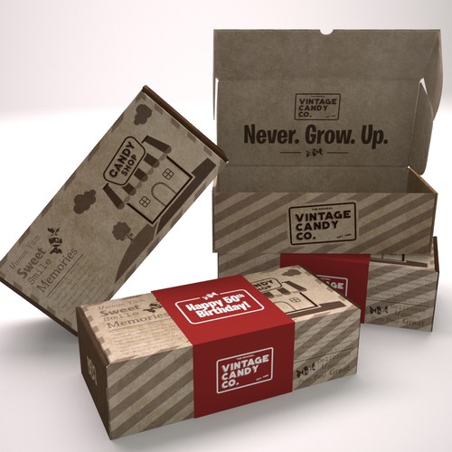 Design An Interesting Retail Vintage Candy Box / Subscription Candy Box!  (non gender or age specific, see details) Design by JCE Graphics