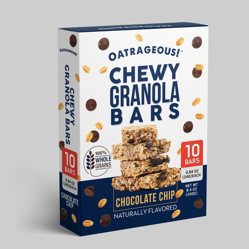 DESIGN EYE-CATCHING PACKAGING FOR CHOCOLATE CHIP CHEWY GRANOLA BARS! Design by Shereef_CM