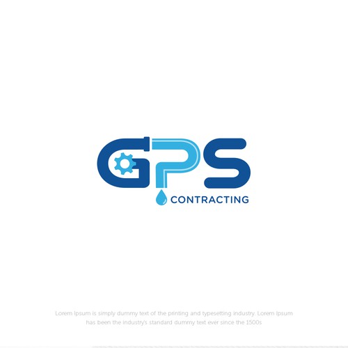 GPS Logo-Sewer and Water Contractor Diseño de Ikonia-studio