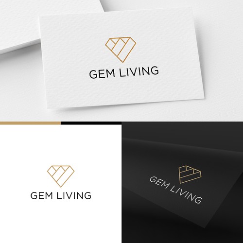 Geometrical, minimalist, modern brand design for Gem Living Design by megawon®