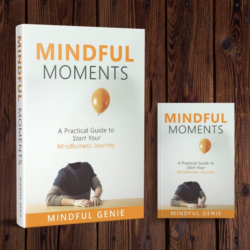 Catchy book cover design for my mindful meditation book. Design by DZINEstudio™