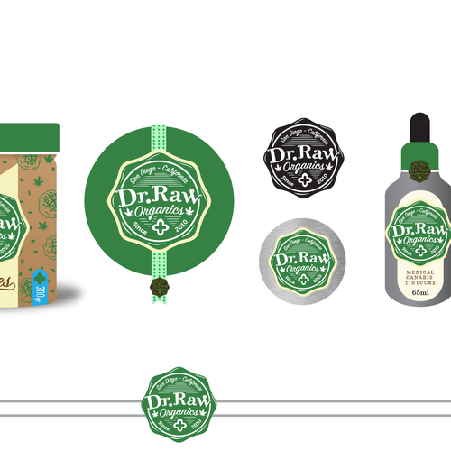 'Dr.Raw' - Organic Cannabis Products Logo Design by rizkia