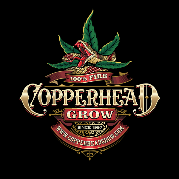 Design by GAgah_SUkmoaji_MON titled "Illustative logo/label design for Copperhead Grow"