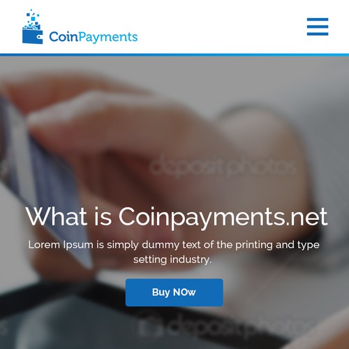 Coinpayments.net Bootstrap 3-Compatible Deisgn Contest Design by KashiArts