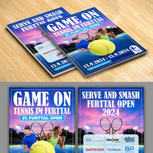 Aces & Action: Cool Flyer for a Tennis Tournament Design by websmartusa