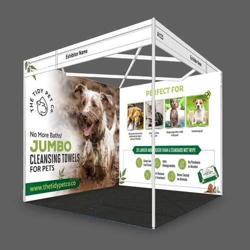 Design shell scheme graphics for a pet tradeshow