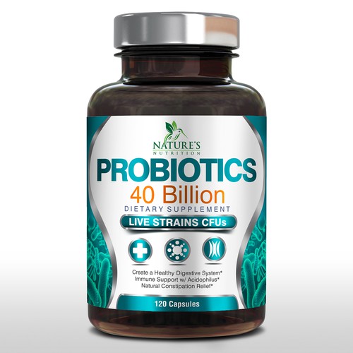 Nature's Nutrition Needs a "Beautiful Label" for our Probiotic Bottle. Design by sapienpack