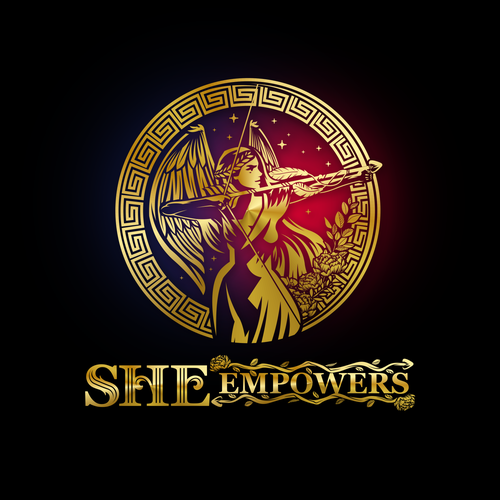 SHEempowers - luxurious design of a woman preferrably in some kind of a circle to appeal to women professionals Design by Insfire!