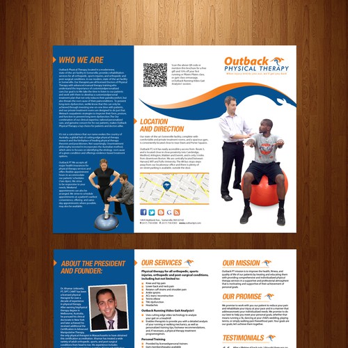 Help Outback Physical Therapy with a new brochure design Design réalisé par magnificent 7&co