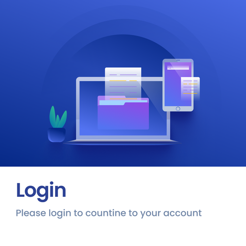 Design a login page for our document management system - EBA DMS Design by REAXUR™