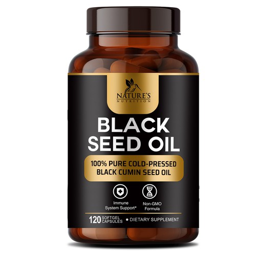 Natural Black Seed Oil Design Needed for Nature's Nutrition Design by sapienpack