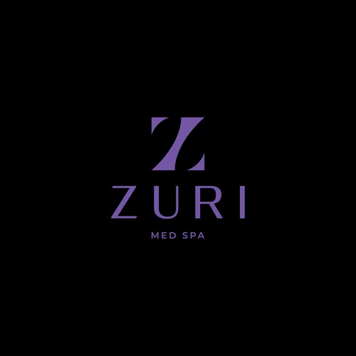 Zuri Med Spa Logo Diseño de DR Creative Design