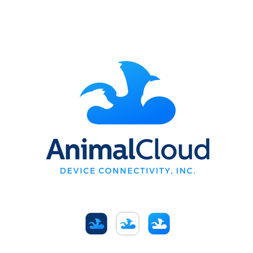 Animal Cloud Device Connectivity logo that rocks as an animal & humanity forward tech company!! Design by Nandatama ✪
