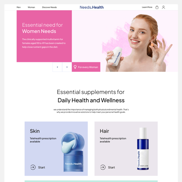 Needs Health Website design