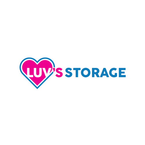 Luv’s Storage - modern logo with bright color Design by Bad Flow