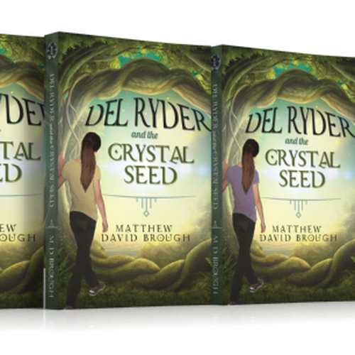 Create an eye catching book cover for middle grade fantasy adventure, Del Ryder and the Crystal Seed Design by RoseannaWhiteDesigns