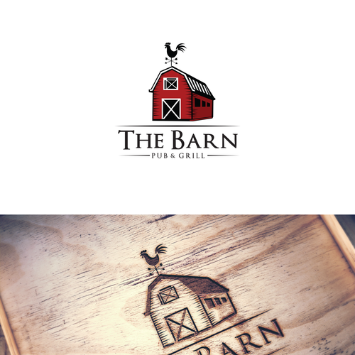 Create A Rustic Red Barn Logo For A Pub Grill Logo Design