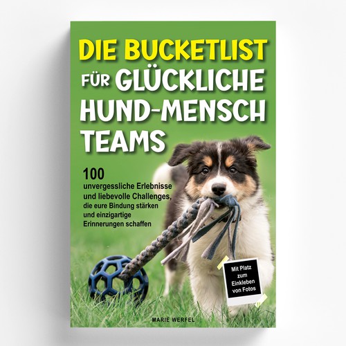 Design a harmonious, cute cover for a dog & human bucketlist Design by elQue.design