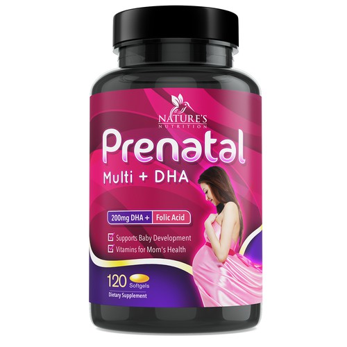 Prenatal Vitamins Label Design needed for Nature's Nutrition Réalisé par ted181 dexign