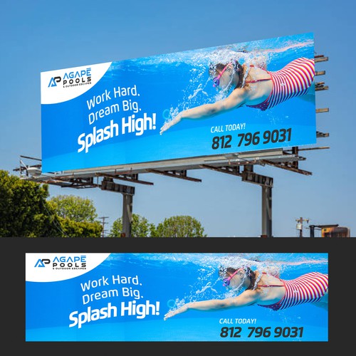 POOL AND OUTDOOR LIVING BILLBOARD DESIGN Design by Designer Group