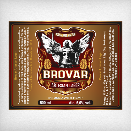 A Can of Beer infused with goodness needs a label Design by DataDesign99d