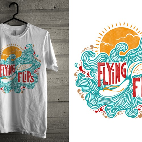 A dope t-shirt design wanted for FlyingFlips.com Diseño de BATHI