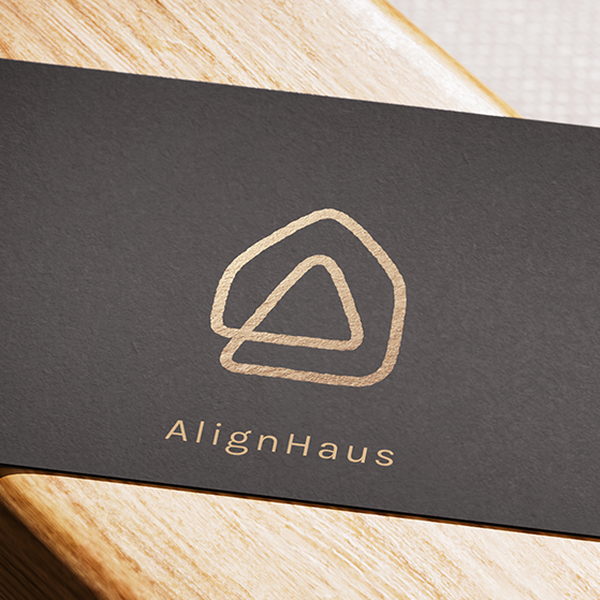 Logo Design for AlignHaus - Modern Yoga and Wellness Brand