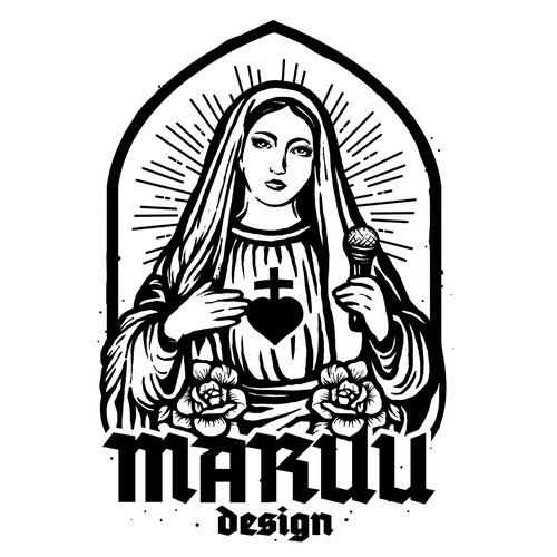 Maruu Designのために聖母マリアがモチーフのかっこいいパーカーをデザインしてください 衣料品 アパレル コンペ 99designs